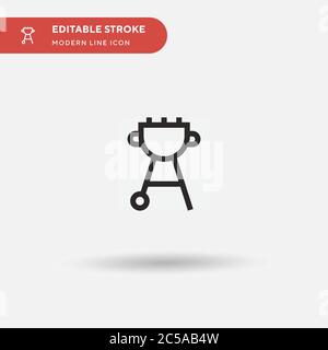 Barbecue Simple vector icon. Illustration symbol design template for web mobile UI element. Perfect color modern pictogram on editable stroke. Barbecue icons for your business project Stock Vector