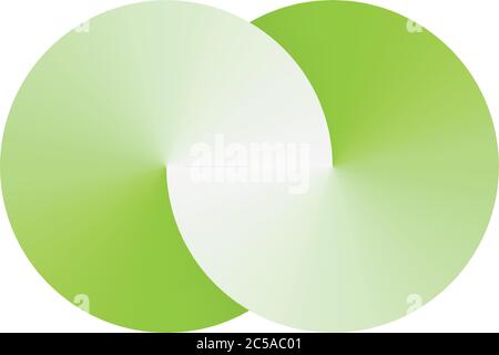 Infinity symblol of interlaced circles. Vector sign with gradient effect. Stock Vector