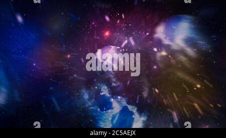 High definition star field background . Starry outer space background texture . Colorful Starry Night Sky Outer Space background . Stock Photo