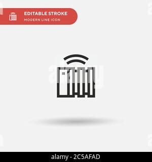 Heating Simple vector icon. Illustration symbol design template for web mobile UI element. Perfect color modern pictogram on editable stroke. Heating icons for your business project Stock Vector