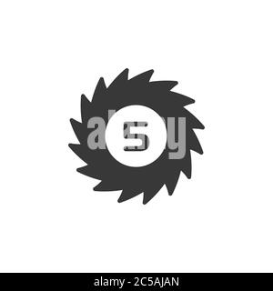 Hurricane. Category five. Fifth rate. Isolated icon. Weather and map glyph vector illustration Stock Vector