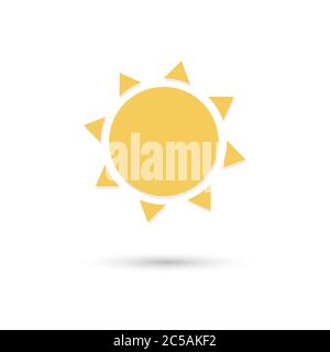 Sun icon simple flat illustration. Sun symbol. Stock Vector