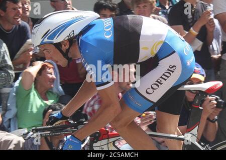 Rein Taaramae During  the Tour de France 2011, Stage20 cycling race, Grenoble – Grenoble (42,5 Km) on July 23, 2011 in Grenoble, France - Photo Laurent Lairys / DPPI Stock Photo