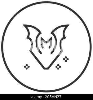 Bat infected with virus icon vector illustration Stock Vector