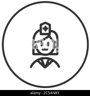 Nurse frontline worker icon vector illustration Stock Vector