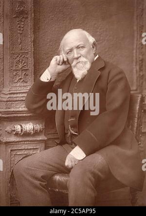 ROBERT BROWNING (1812-1889) English poet and playwright about 1888 Stock Photo