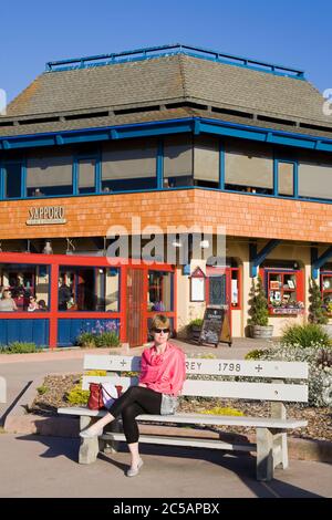 London Bridge Pub at Fisherman's Wharf,Monterey,California,USA (model released) Stock Photo