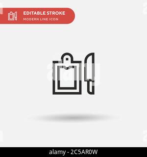 Chopping Board Simple vector icon. Illustration symbol design template for web mobile UI element. Perfect color modern pictogram on editable stroke. Chopping Board icons for your business project Stock Vector
