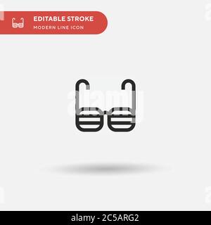 Fun Glasses Simple vector icon. Illustration symbol design template for web mobile UI element. Perfect color modern pictogram on editable stroke. Fun Glasses icons for your business project Stock Vector