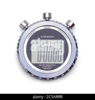 Digital Stop Watch Isolated on White Background. Stock Photo