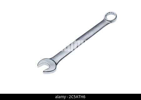 spanner wrench isolated on white background, mechanic hand tool. Stock Photo