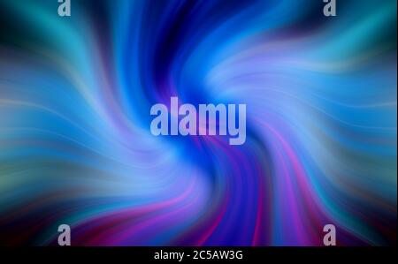 Spiral of luminous pink and blue lines. Smooth arcs of light. Abstract futuristic background. Stock Photo