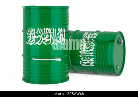 Saudi Arabia Flag Oil Barrel Stock Photo - Alamy