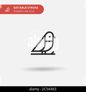 Bird Simple vector icon. Illustration symbol design template for web mobile UI element. Perfect color modern pictogram on editable stroke. Bird icons for your business project Stock Vector
