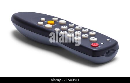 TV Remote Conrtoller Isolated on White Background. Stock Photo