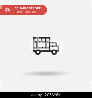 Food Truck Simple vector icon. Illustration symbol design template for web mobile UI element. Perfect color modern pictogram on editable stroke. Food Truck icons for your business project Stock Vector