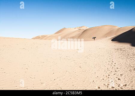 Cerro Blanco, one of the highest dunes in the world. Nasca, Department of Ica, Peru. Stock Photo