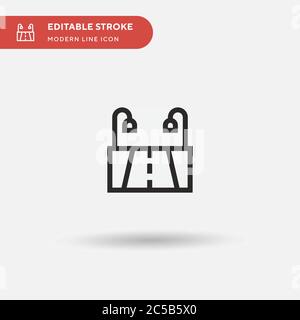 Highway Simple vector icon. Illustration symbol design template for web mobile UI element. Perfect color modern pictogram on editable stroke. Highway icons for your business project Stock Vector