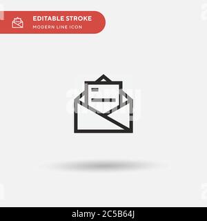 Email Simple vector icon. Illustration symbol design template for web mobile UI element. Perfect color modern pictogram on editable stroke. Email icons for your business project Stock Vector
