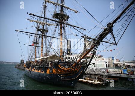 HMS Surprise at the Martime Museum of San Diego Stock Photo