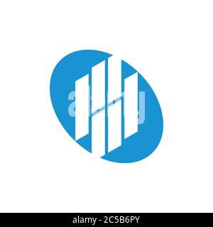letter pd chart bar geometric simple vector for your finance logo Stock Vector