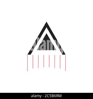 triangle arrow movement design logo vector Stock Vector