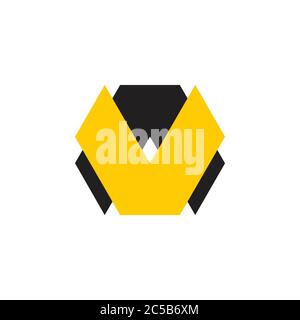 linked colorful arrow logo vector letter av Stock Vector