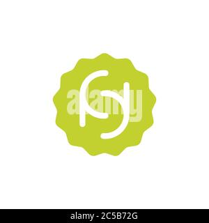 abstract simple letter c s lines art logo vector Stock Vector