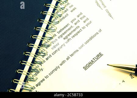 Contract Stock Photo
