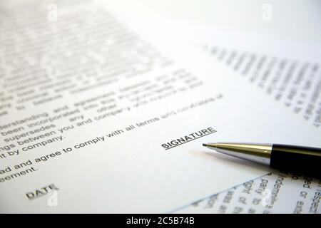 Contract Stock Photo