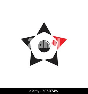 star space ship movement design logo vector Stock Vector