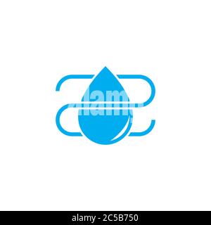 letter z overlapping drop water logo vector Stock Vector