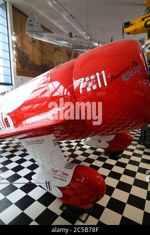 Gee Bee R-1 at the San Diego Air & Space Museum Stock Photo