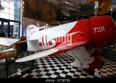 Gee Bee R-1 at the San Diego Air & Space Museum Stock Photo