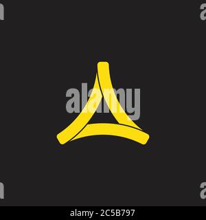 triangle geometric 3d line overlapping design vector Stock Vector