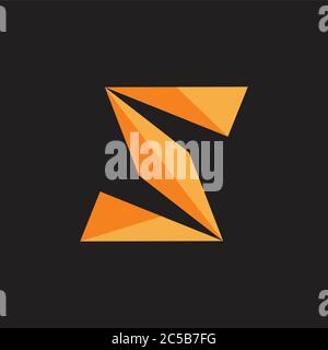 letter s geometric 3d shadow logo vector Stock Vector