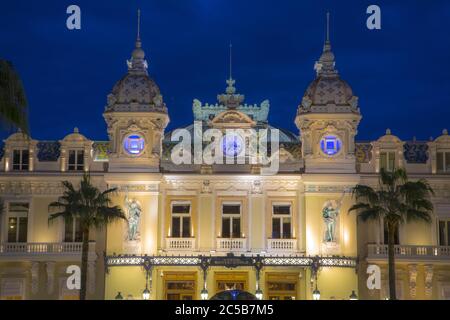 Facade of Salle Garnie - opened in 1879 gambling and entertainment complex designed by architect Charles Garnier, Monaco, France Stock Photo