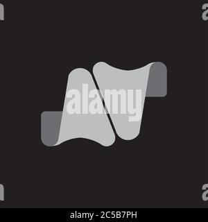3d opposite direction arrow logo vector Stock Vector