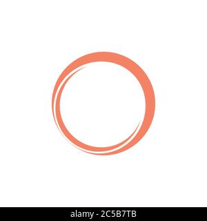 3d circle ring symbol logo vector Stock Vector
