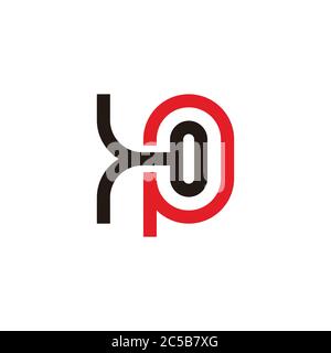abstract letter yp stripes geometric line symbol vector Stock Vector