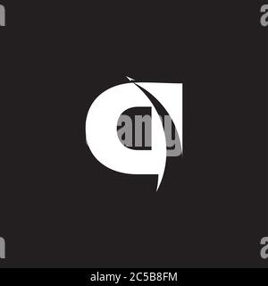 symbol vector of letter q motion arrow geometric design Stock Vector