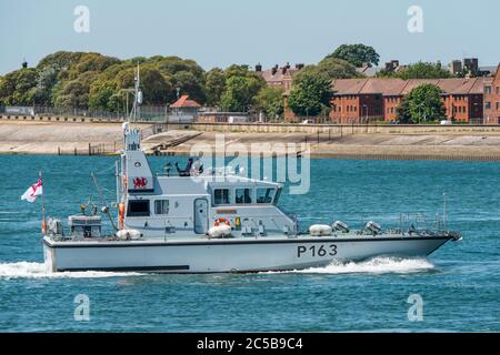 The Royal Navy Archer Class patrol boat HMS Express (P163) at Portsmouth, UK on the 1st June 2020. Stock Photo