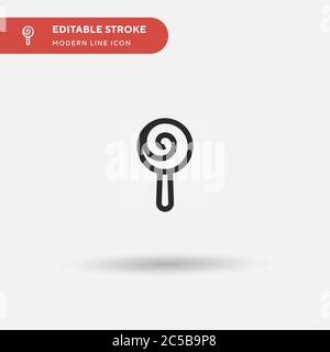 Lollipop Simple vector icon. Illustration symbol design template for web mobile UI element. Perfect color modern pictogram on editable stroke. Lollipop icons for your business project Stock Vector