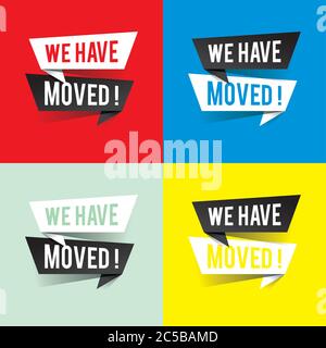 Modern design we have moved text on speech bubbles concept. Vector illustration Stock Vector