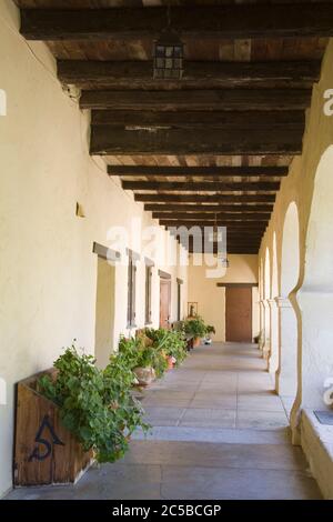 Old MIssion Santa Ines, Solvang, Santa Barbara County, Central California, USA Stock Photo