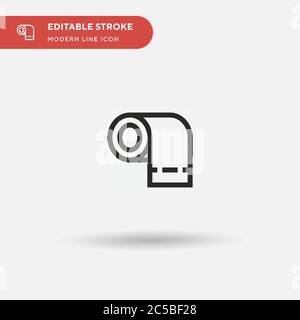 Toilet Paper Simple vector icon. Illustration symbol design template for web mobile UI element. Perfect color modern pictogram on editable stroke. Toilet Paper icons for your business project Stock Vector