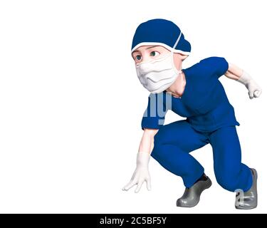 this funny doctor cartoon will put some fun in yours creations Stock Photo