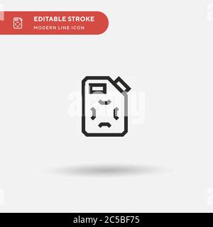 Oil Simple vector icon. Illustration symbol design template for web mobile UI element. Perfect color modern pictogram on editable stroke. Oil icons for your business project Stock Vector