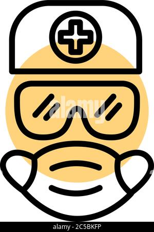 medical protection equipment line style icon vector illustration design Stock Vector