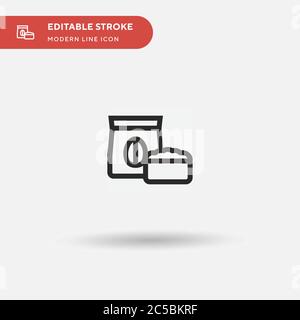 Oat Simple vector icon. Illustration symbol design template for web mobile UI element. Perfect color modern pictogram on editable stroke. Oat icons for your business project Stock Vector